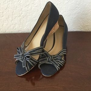 Liz Claiborne Blue Jean Wedges 9.5